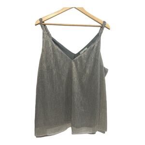 Ryegrass Metallic Silver Sleeveless Sweetheart Neck Ladies Size XL